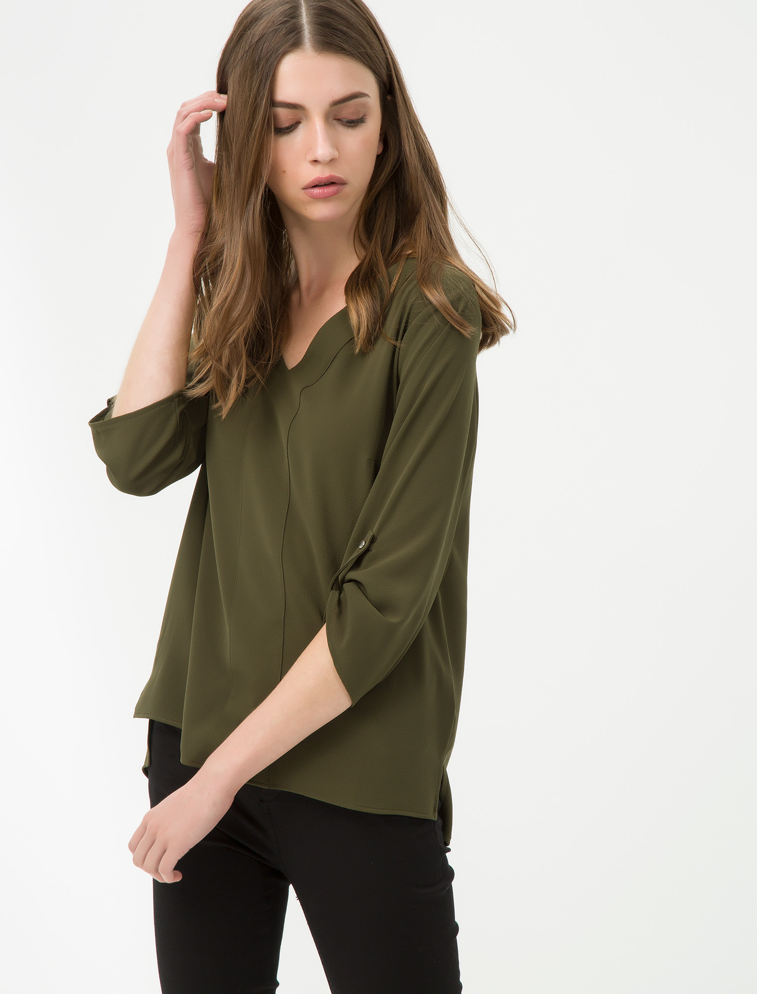 

Блузка Koton 7KAK62581UW  Khaki, Блузка Koton 7KAK62581UW 38 Khaki
