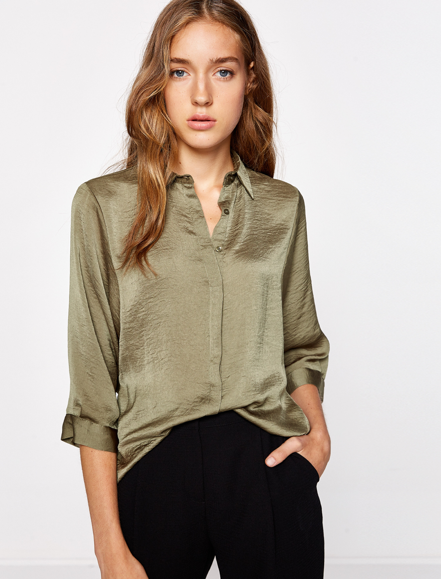 

Рубашка Koton 8KAK68872PW 38 Khaki