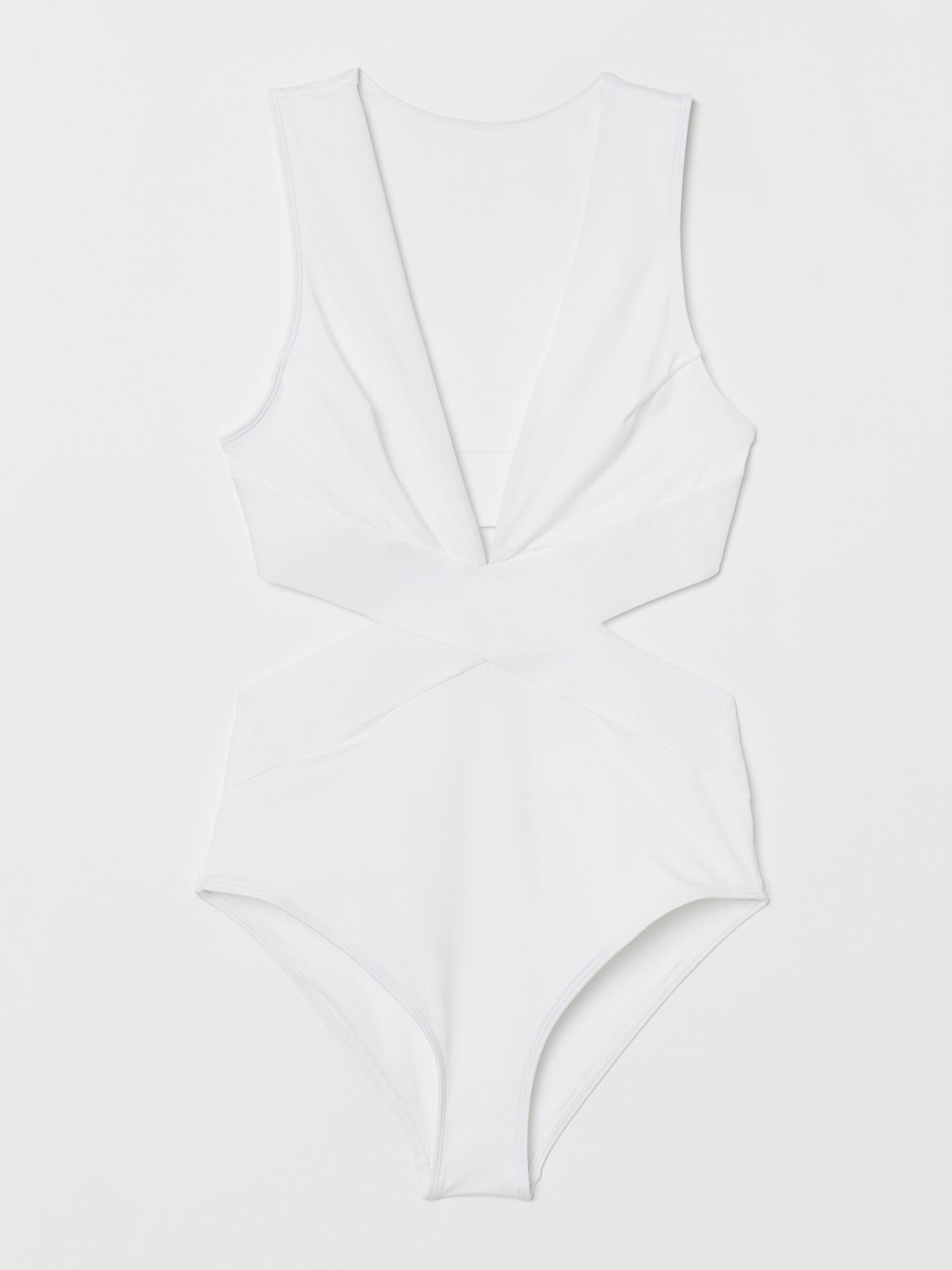 

Женский купальник слитный H&M 97162343 38 Белый