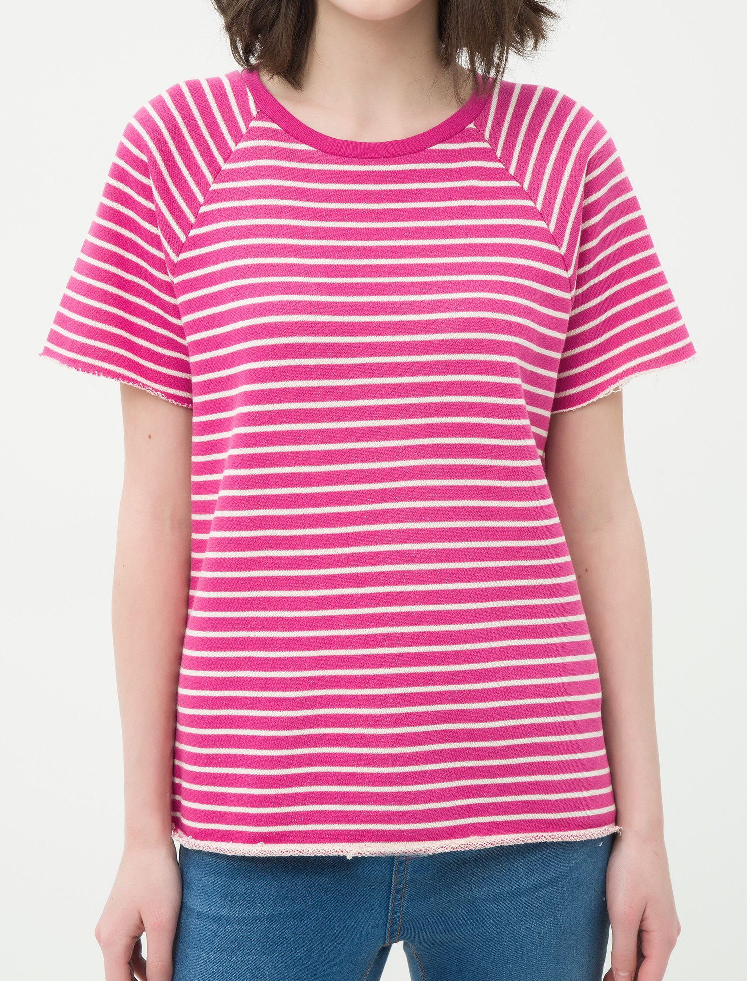 

Футболка Koton 6YAL11361JK  Fushia Stripe, Футболка Koton 6YAL11361JK M Fushia Stripe