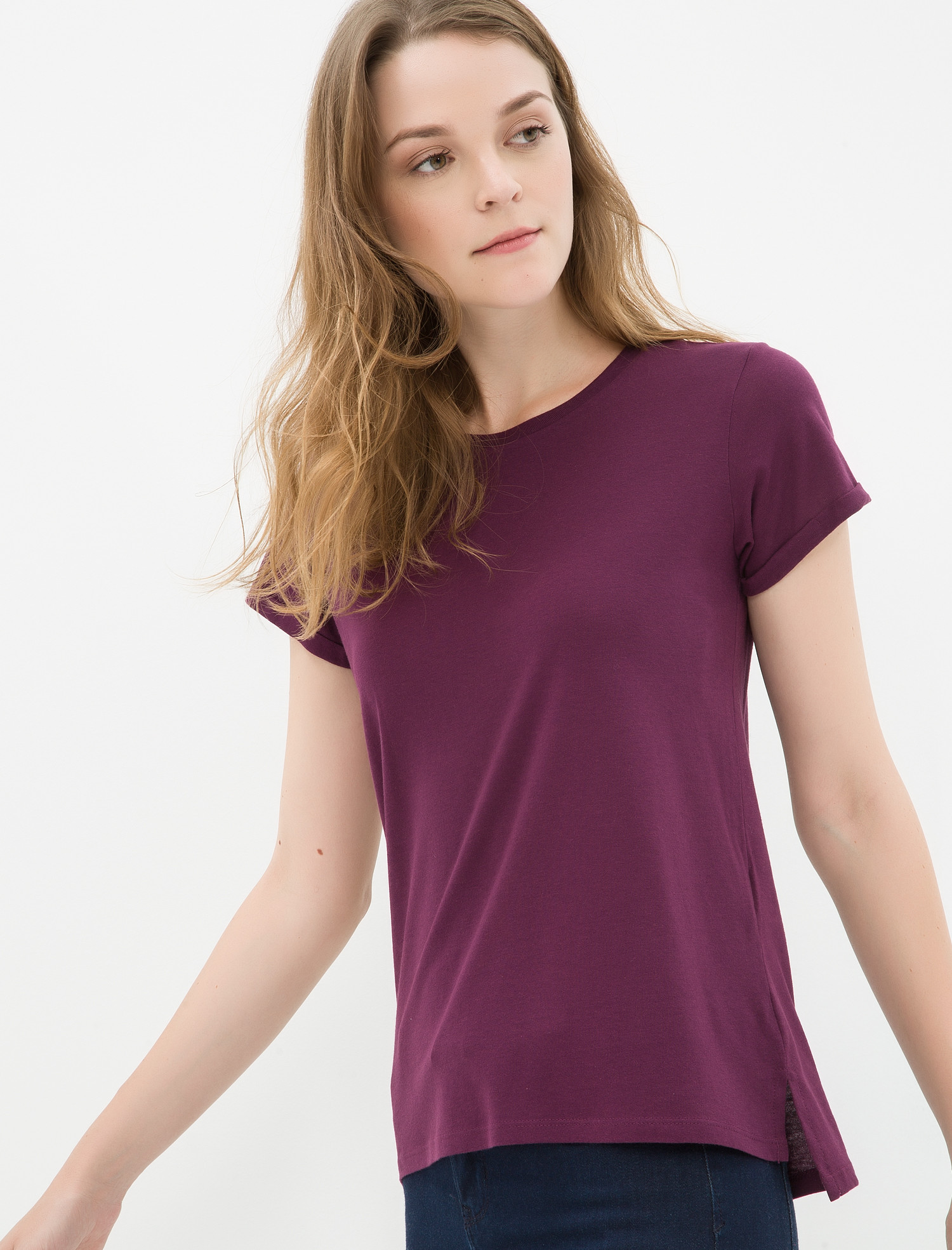 

Футболка Koton 7KAK12080OK L Aubergine