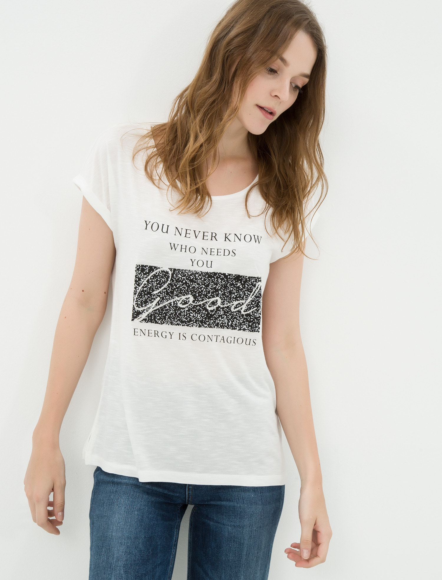 

Футболка Koton 7KAK13134OK M White