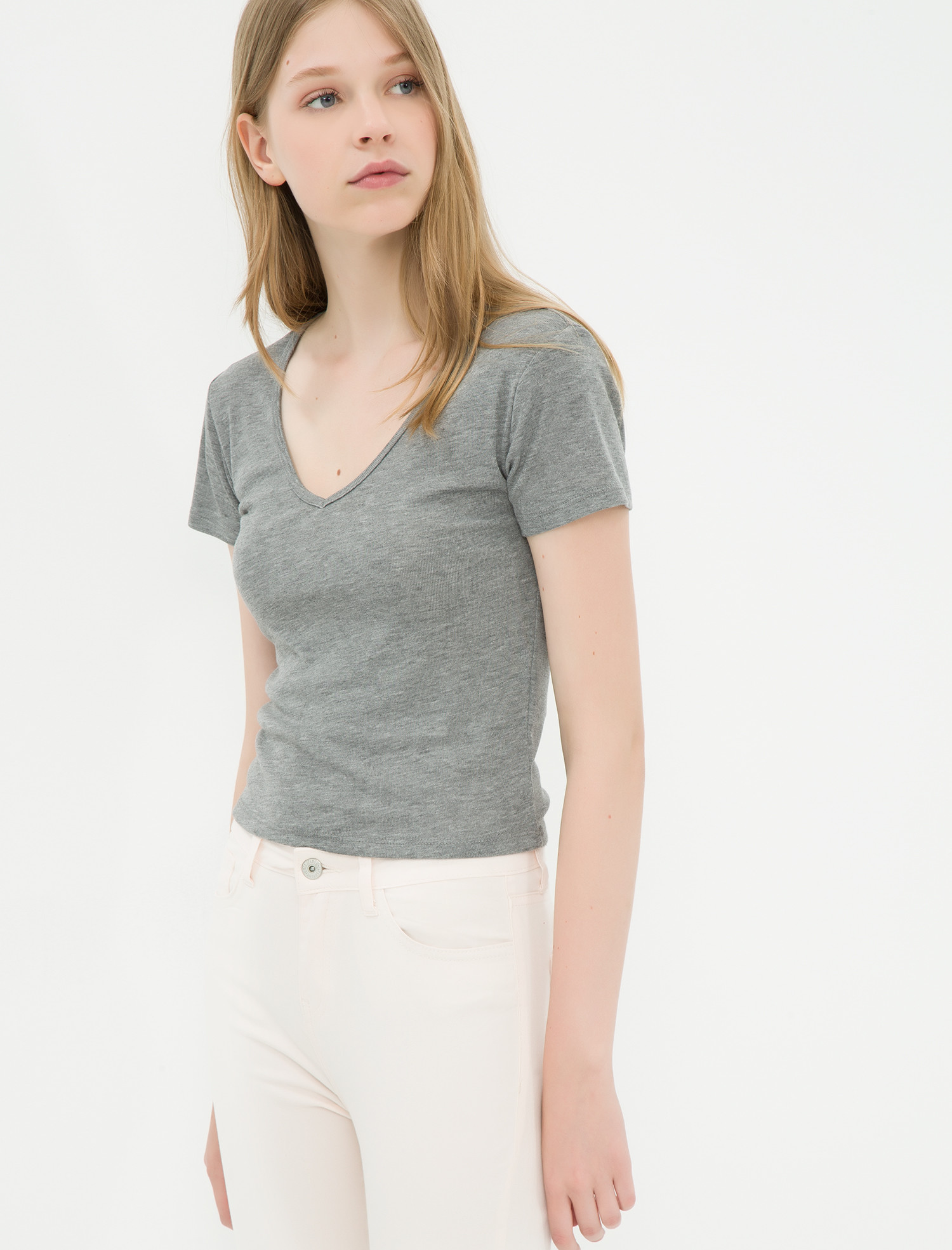 

Футболка Koton 7KAL11756OK  Grey, Футболка Koton 7KAL11756OK M Grey