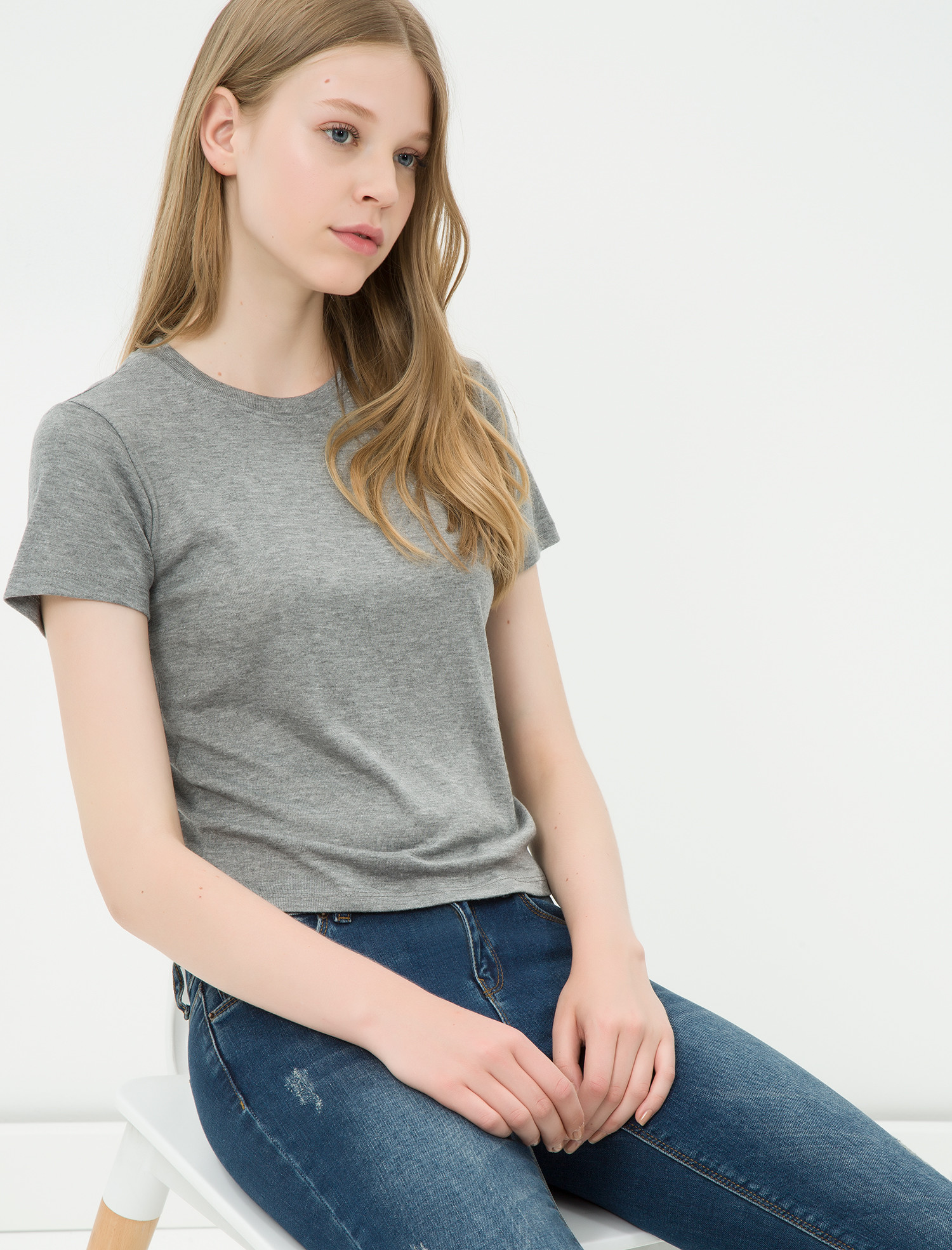 

Футболка Koton 7KAL11710OK M Grey
