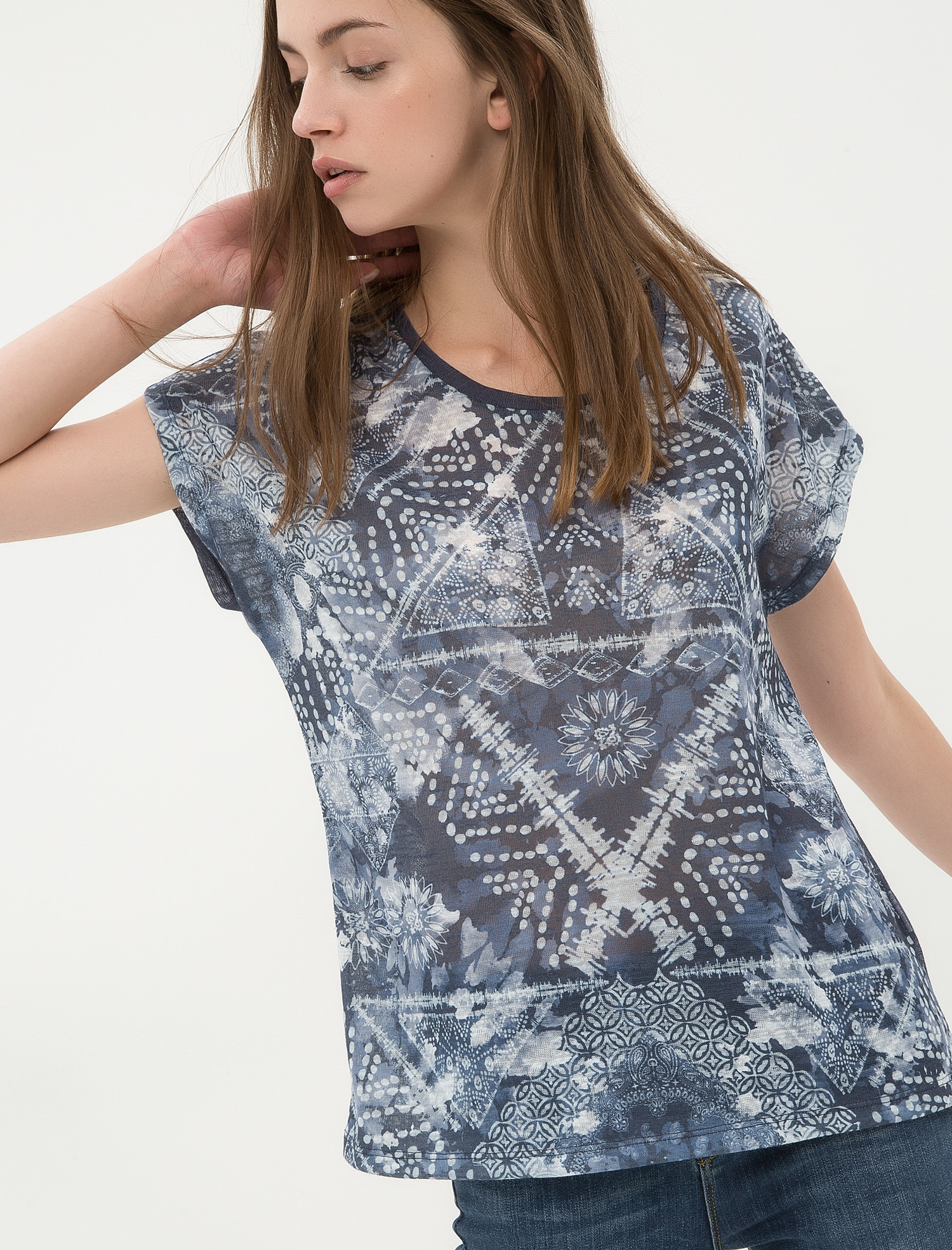 

Футболка Koton 7KAK13916TK L Indigo