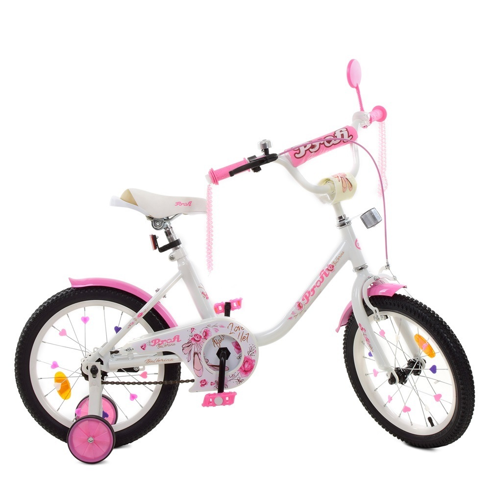 

Велосипед PROFI Ballerina New 16" Y1685 White / Pink (Y1685)
