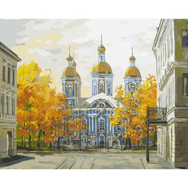 

Картина по номерам "Осенний храм" BrushMe холст на подрамнике 40x50см GX3274