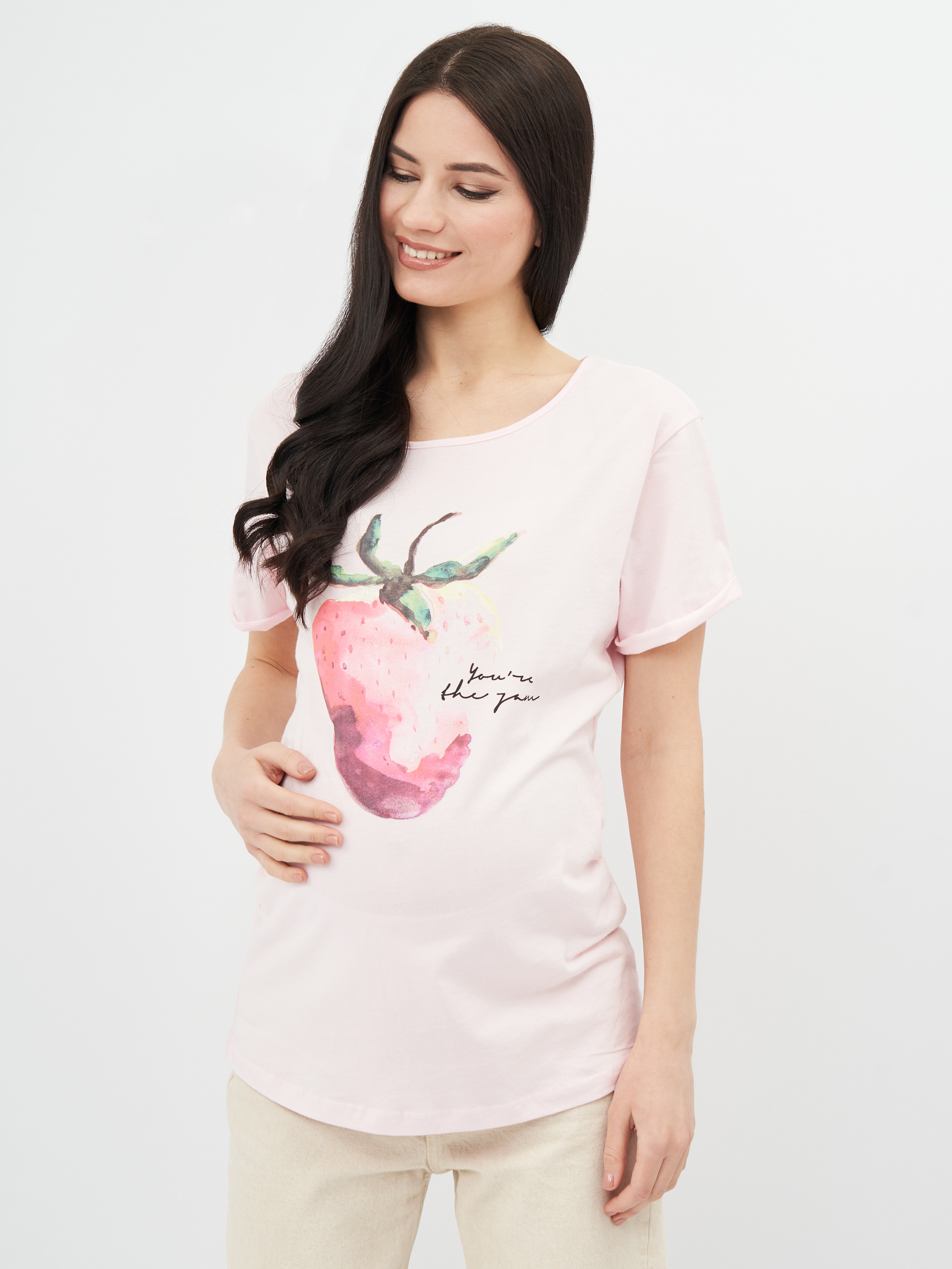 

Футболка для беременных H&M 102-6717657 M Розовая