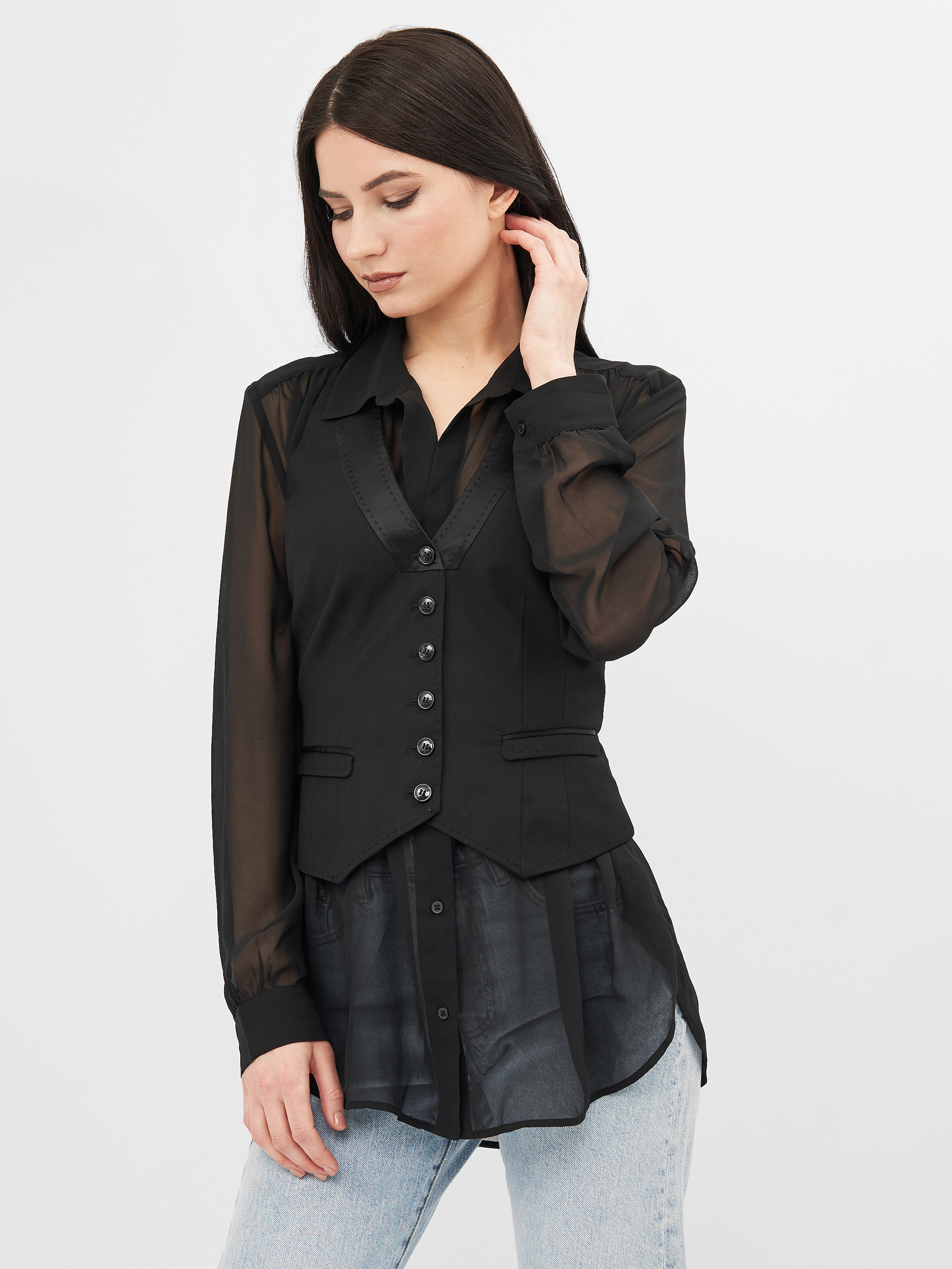 

Жилет H&M 2302-5689423 38 Черный