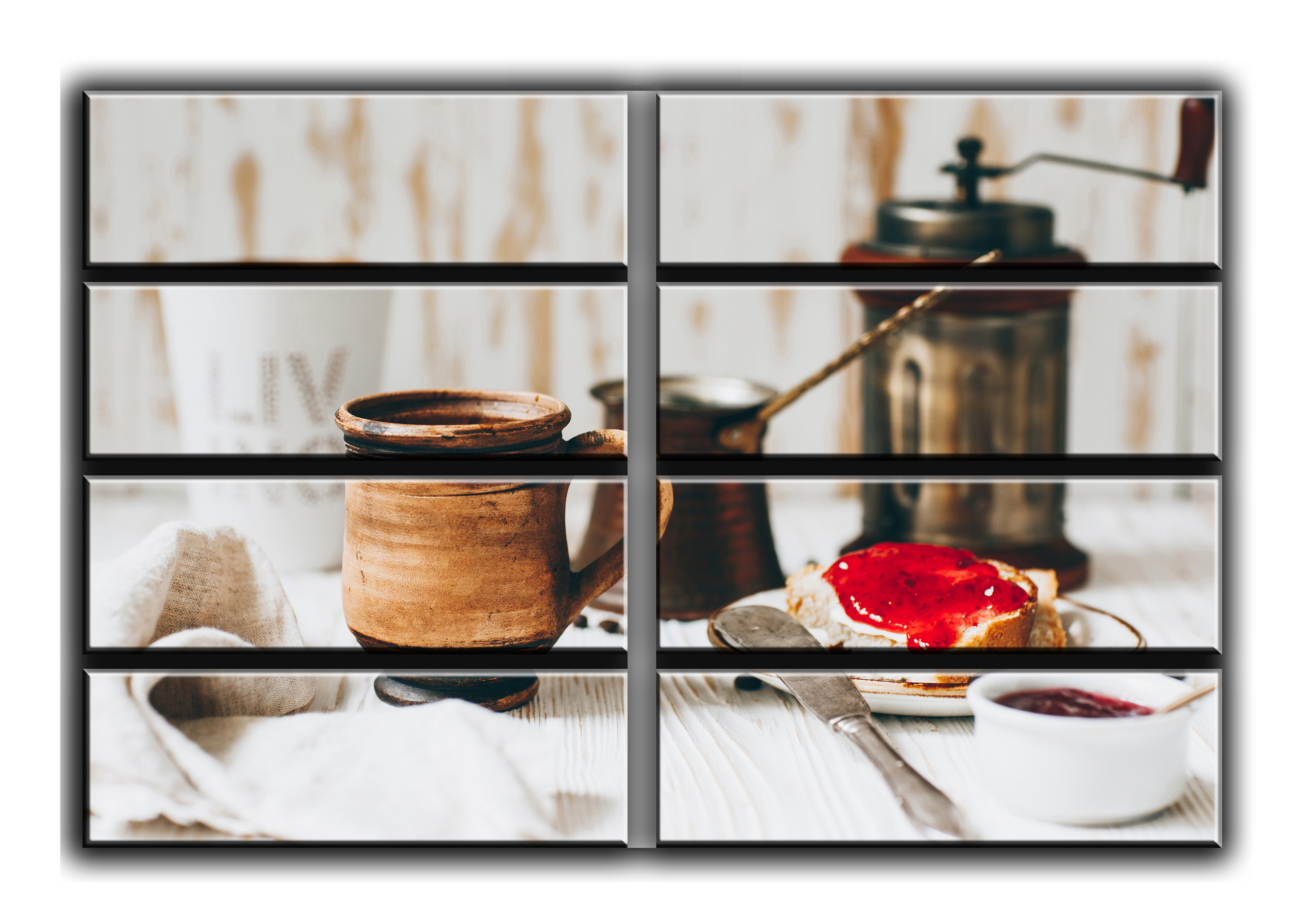 

Модульная картина на холсте из 8 больших частей Кофе по-турецки кофе чай напитки Hotel Arizona HD 178 см x 254 см