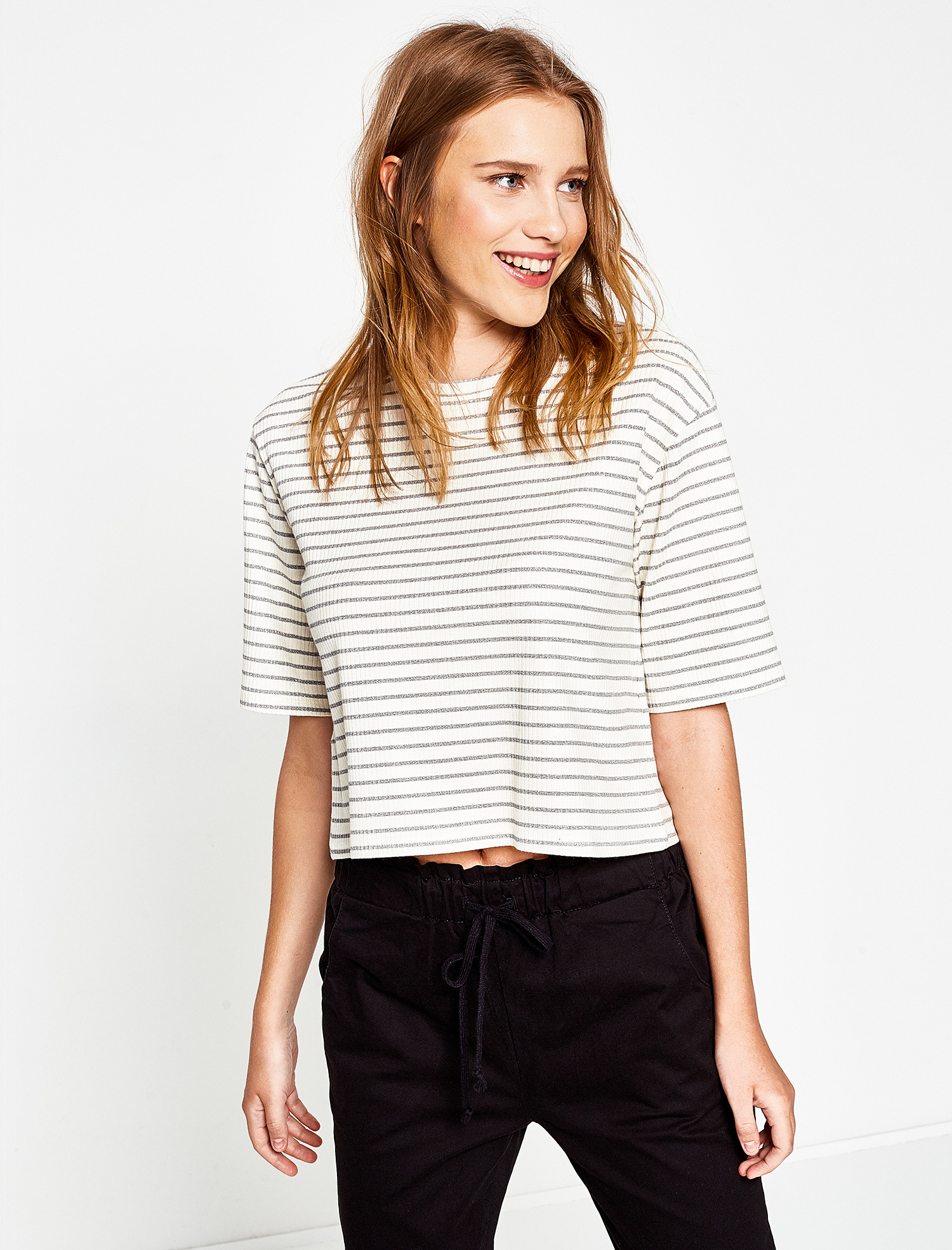 

Футболка Koton 7YAL16799IK M Grey Stripe
