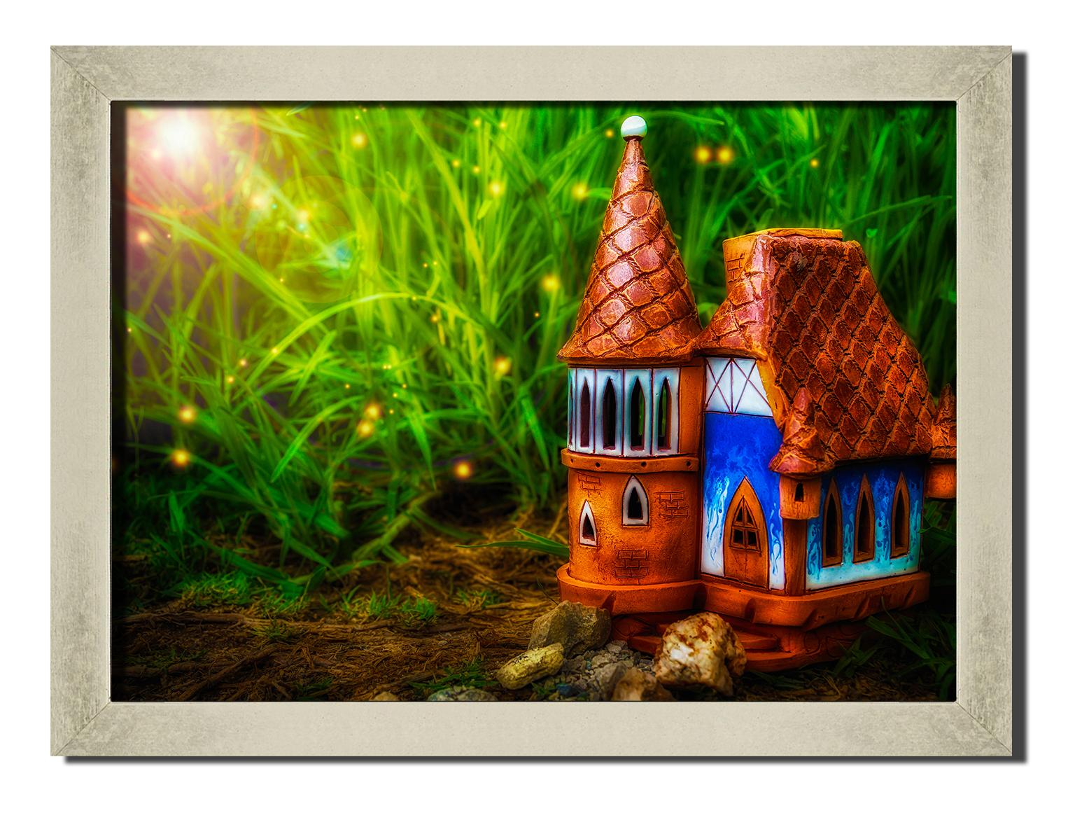 

Silver frame картина на файн-арт бумаге Волшебный замок природа пейзаж ландшафт Hotel Arizona HD 31 см x 41 см