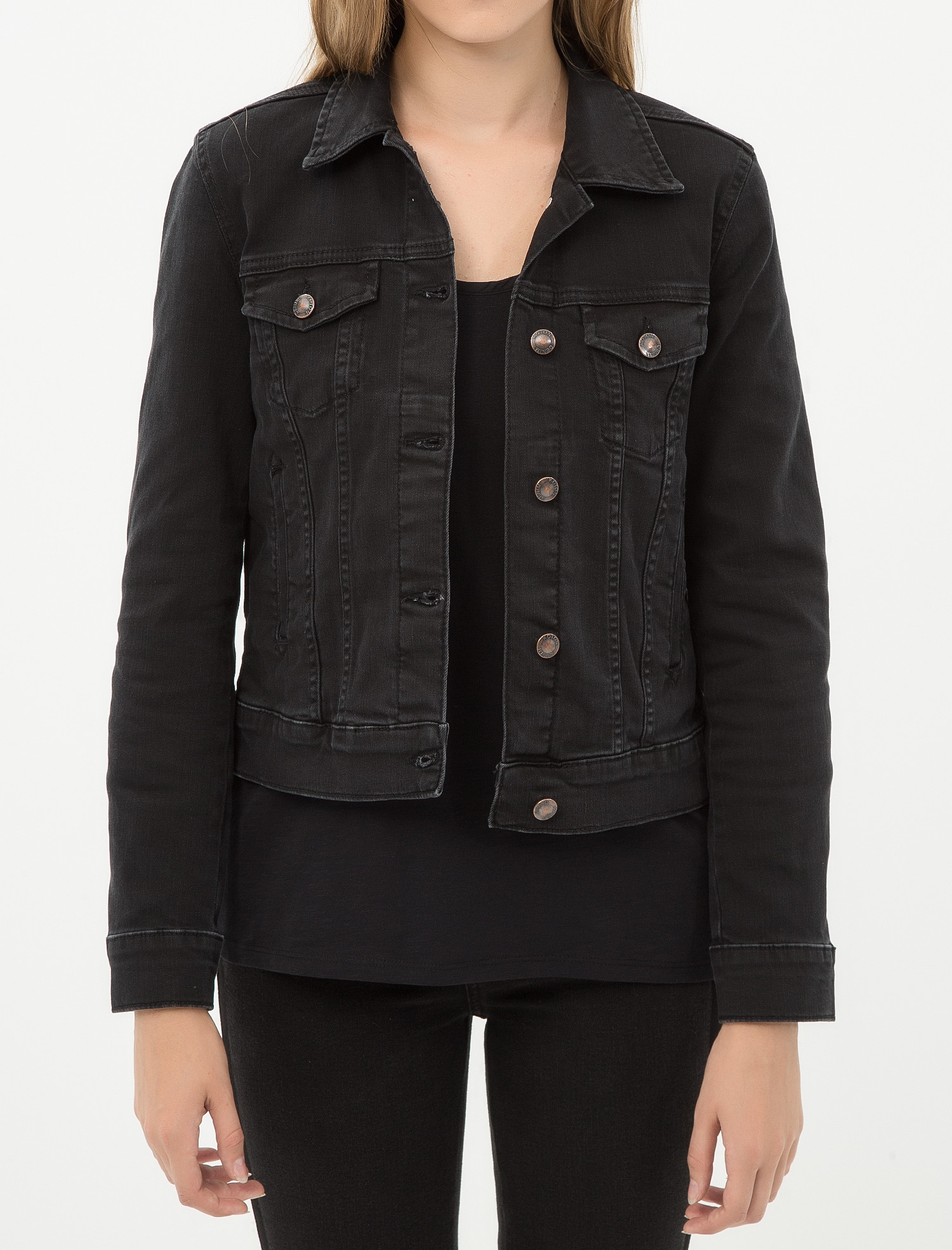 

Джинсовая куртка Koton 7KAK57133DD 34 Black