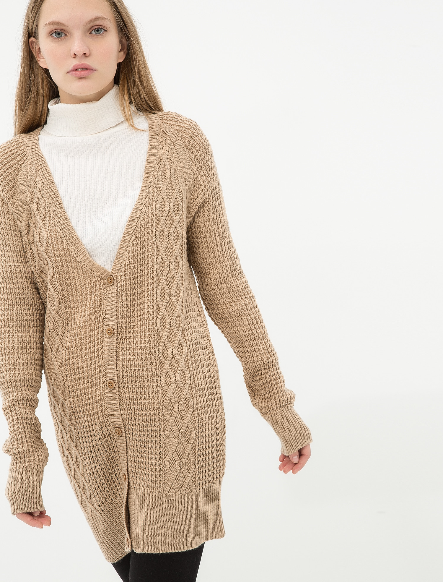 

Кардиган Koton 7KAL96354JT M Camel