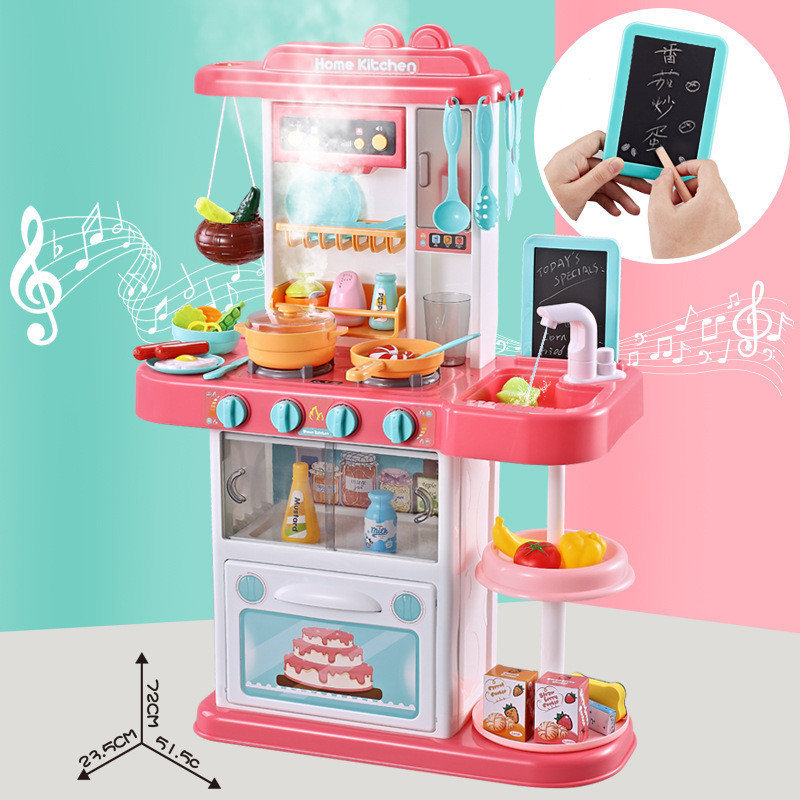 

Большая детская игровая кухня 889-152 на 40 предметов, С КРАНА ТЕЧЕТ ВОДА, ПАР, ЗВУК, СВЕТ 72х51,5х23,5 см