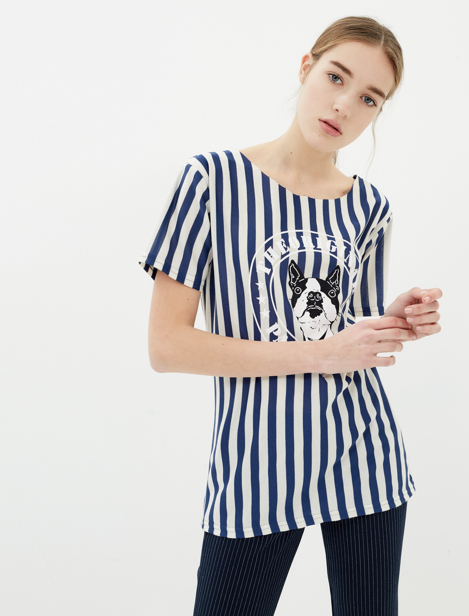 

Футболка Koton 7YAL16209OK M Blue Stripe