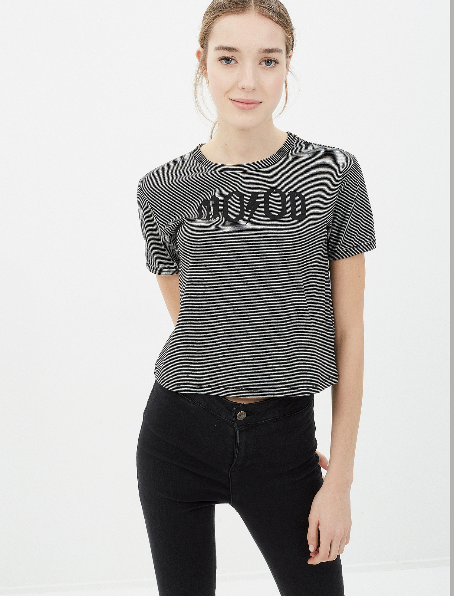 

Футболка Koton 7YAL11211JK S Black Stripe