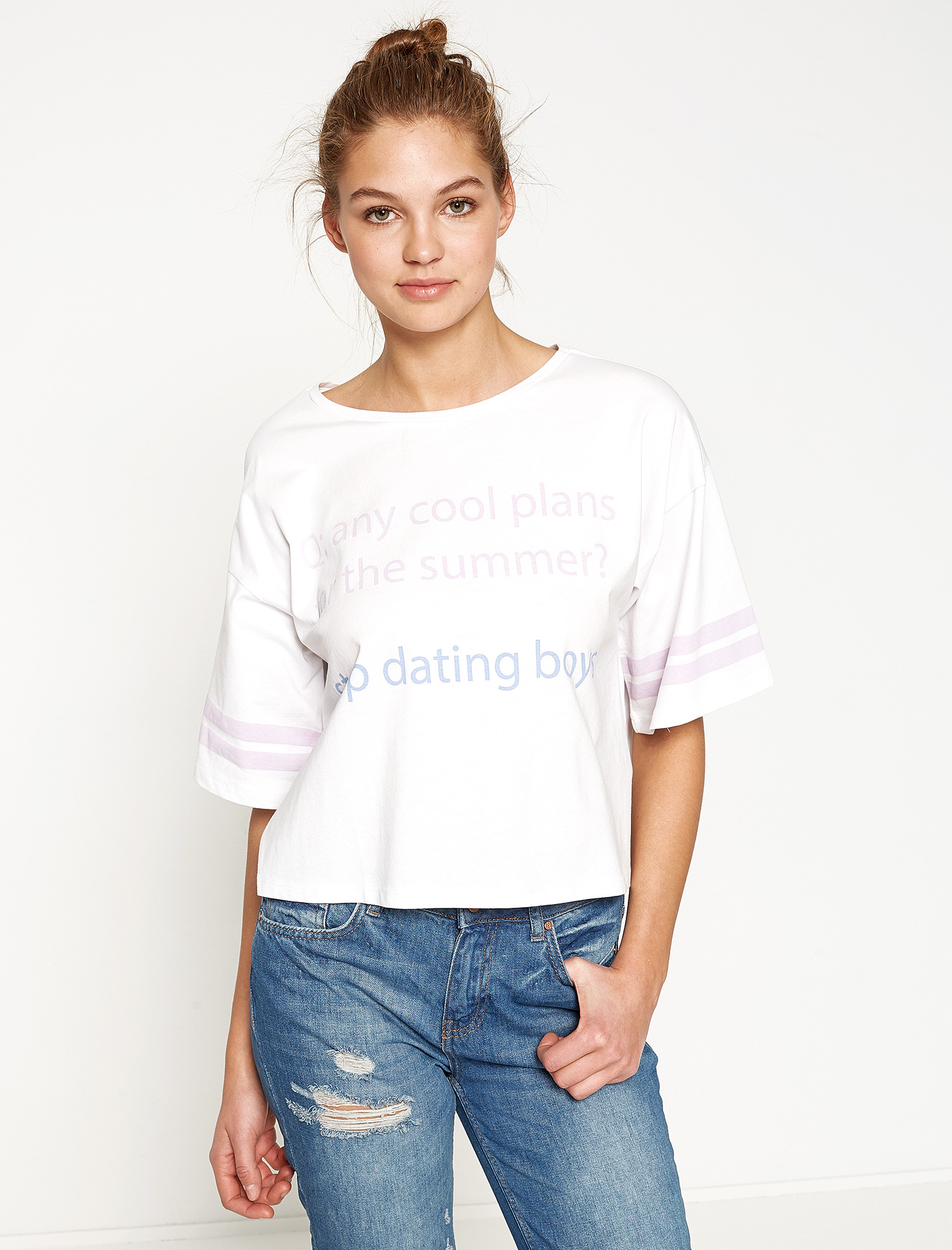 

Футболка Koton 7YAL11902OK S Off White