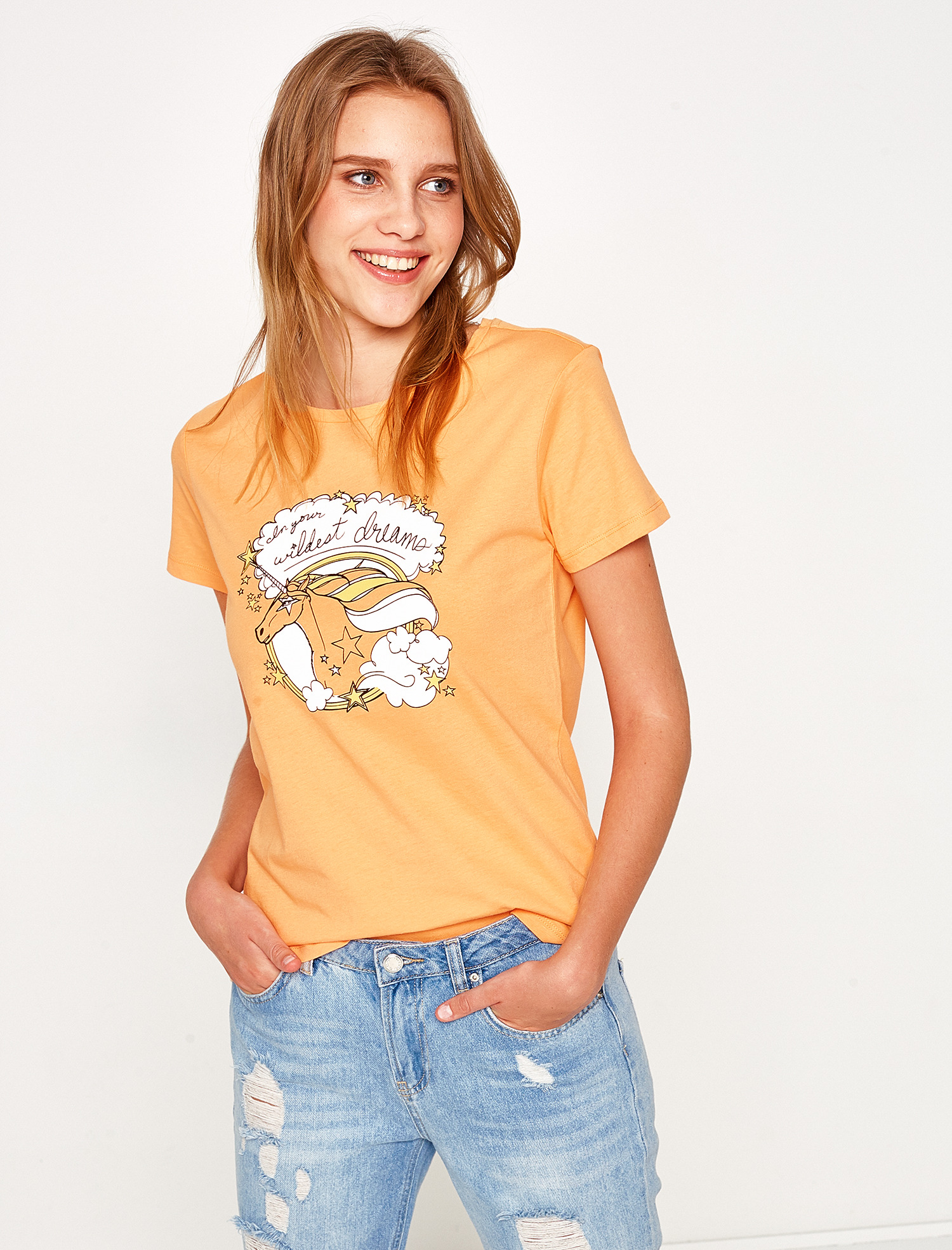 

Футболка Koton 7YAL11384JK XS Orange