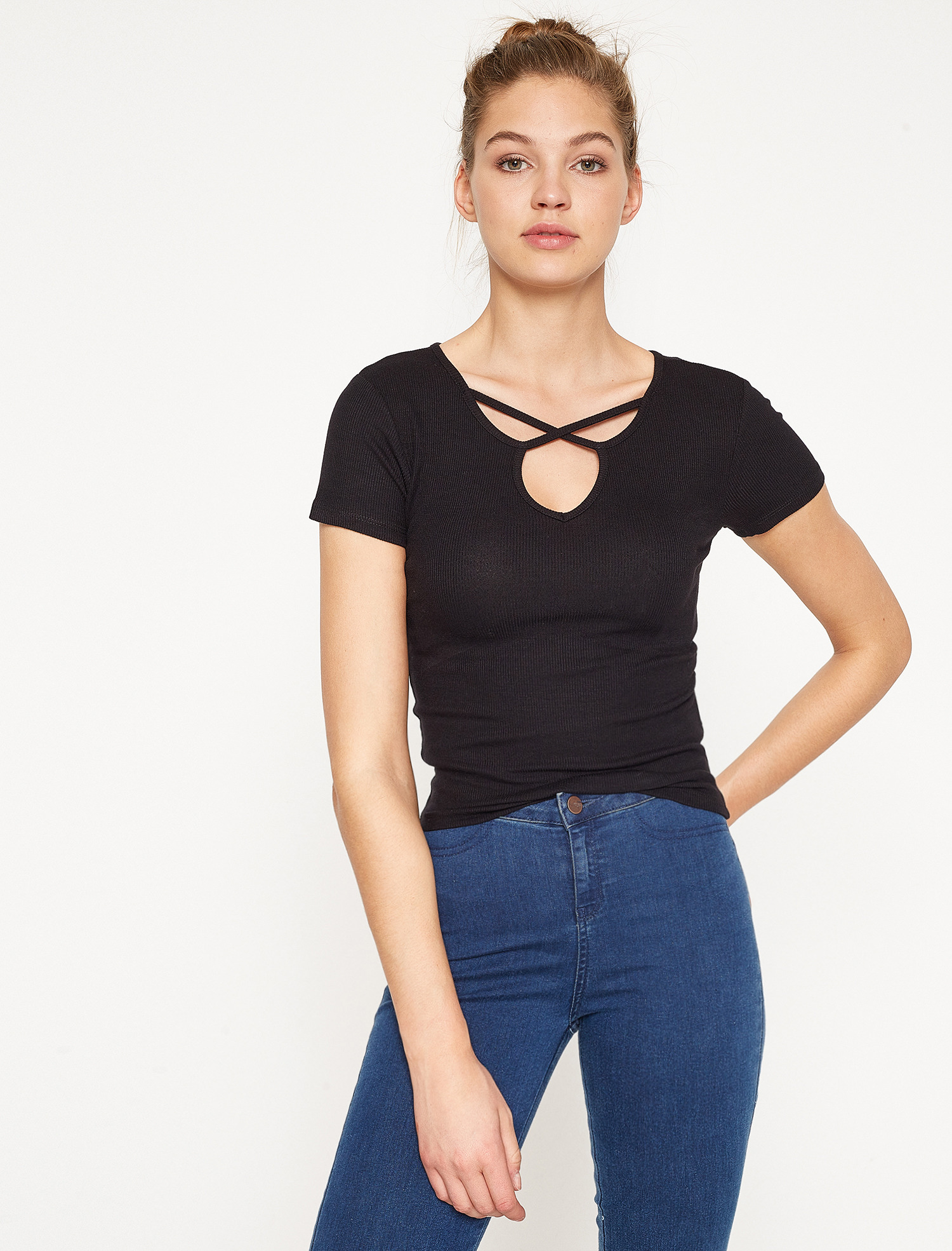 

Футболка Koton 7YAL11530JK XS Black