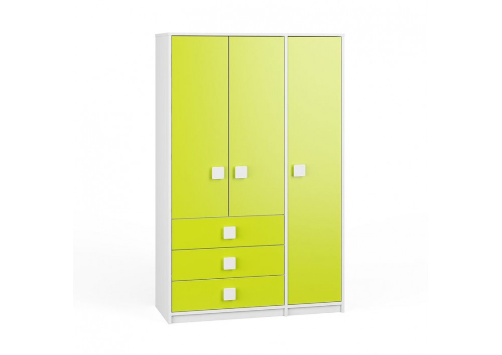 

Шкаф KidsBunkBed Ш-23 белый лайм 1060 x 446 x 1656 мм