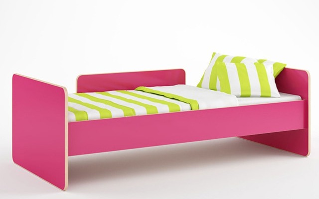 

Детская кровать чердак KidsBunkBed Д01 розовый цвет 1842х900х600 мм