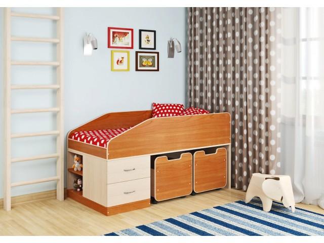 

Детская кровать чердак KidsBunkBed Ч02 дуб молочный терра голубая 1652х850х890 мм