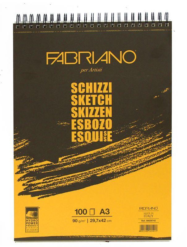 

Альбом для эскизов A3 Fabriano Schizzi Sketch 90г/м2 на спирали 100л (8001348169413)