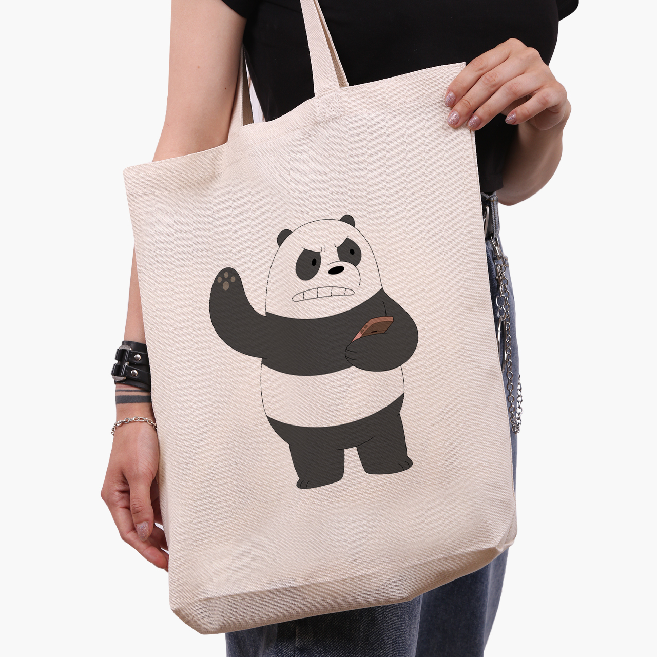 

Эко сумка шоппер We Bare bears (9227-1776-1) 41x35x8.5 см Белый