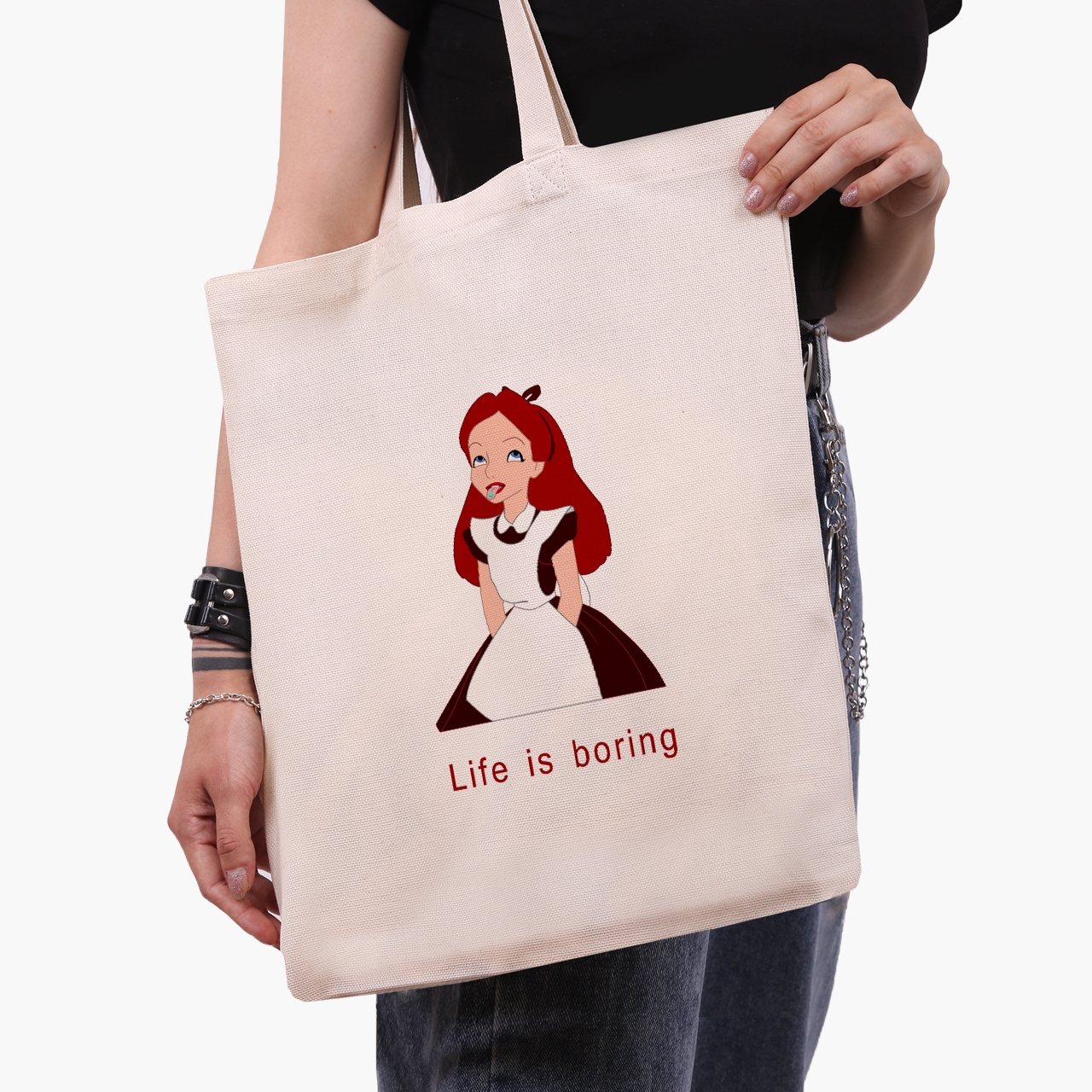 

Эко сумка шоппер Disney Alice (9227-1435-3) 41x35 см Белый