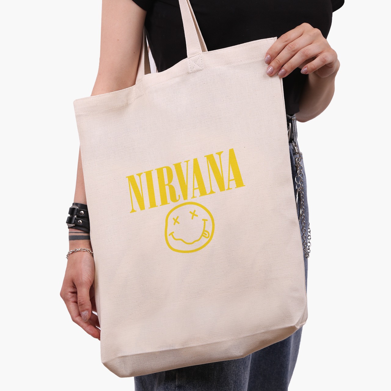 

Эко сумка шоппер Nirvana (9227-1964-1) 41x35x8.5 см Белый