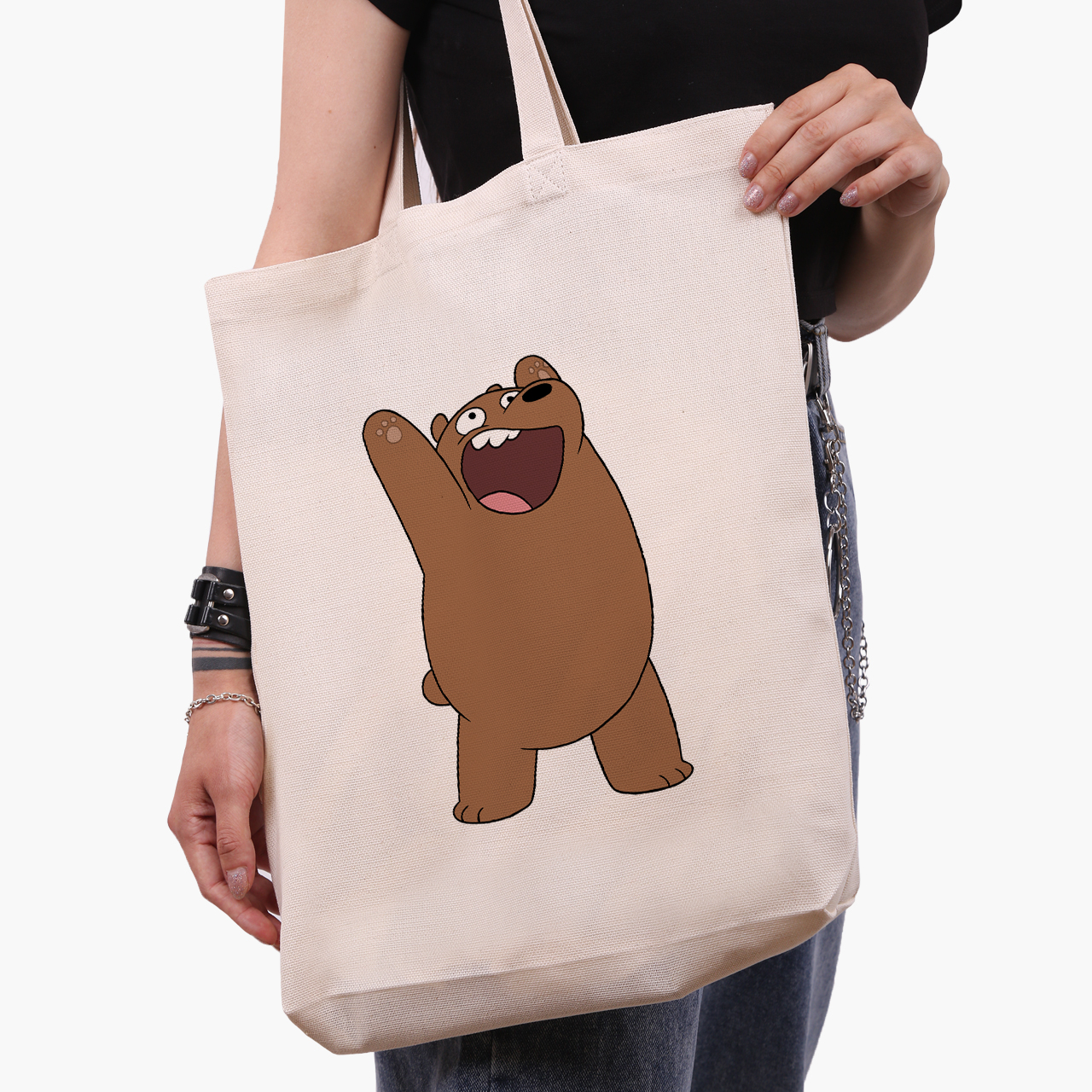 

Эко сумка шоппер We Bare bears (9227-1777-1) 41x35x8.5 см Белый