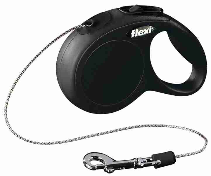 

Поводок-рулетка Flexi New CLASSIC 3м до 8кг чёрный (TX-11771)