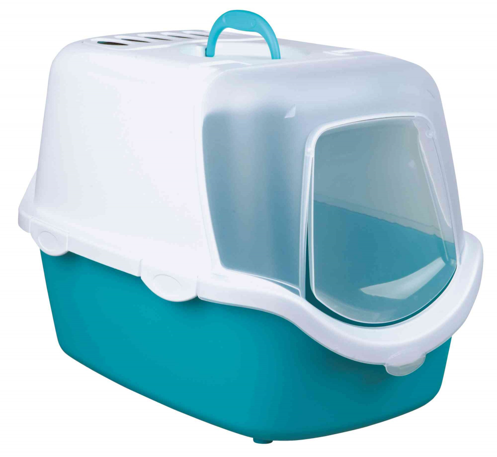 

Туалет Trixie Vico Open Top Litter Tray для кошек 40см х 40см × 56см бирюзовый с белым (TX-40345)