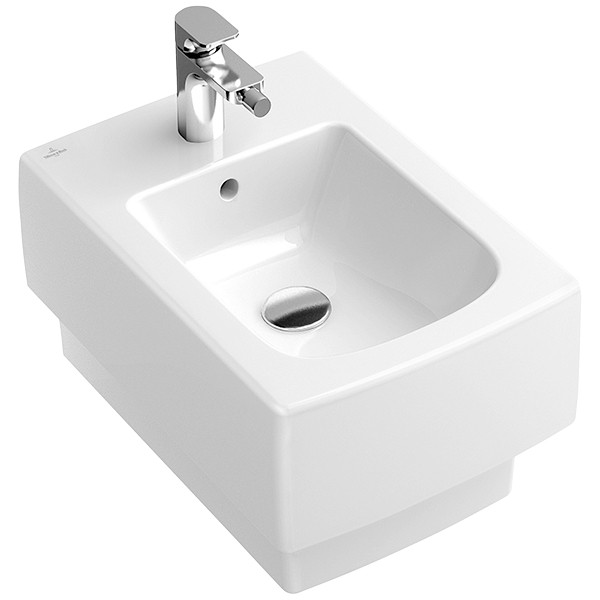

Биде подвесное VILLEROY & BOCH Memento 37,5*56см с отверстием под смеситель с переливом белый альпин 54280001