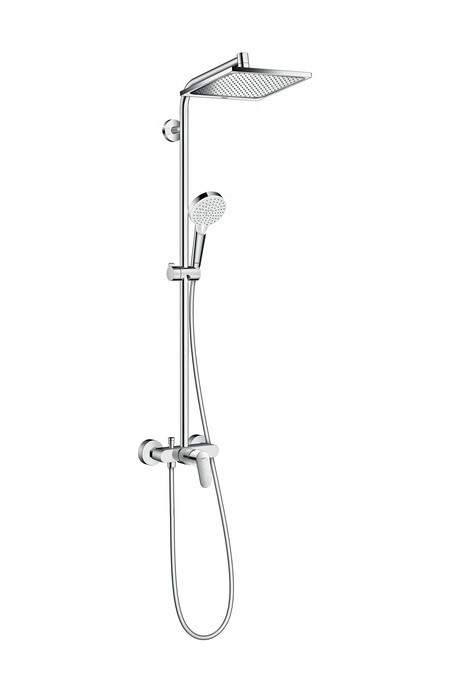 

Душевой гарнитур Hansgrohe Crometta E 240 1jet Showerpipe 27284000 с однорычажным смесителем, хром