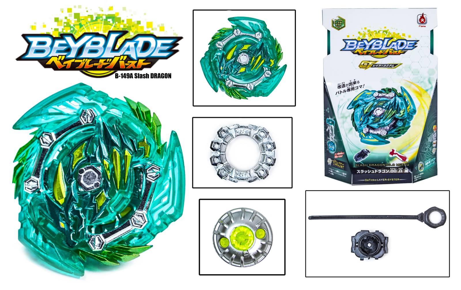 

Волчок бейблейд Слэш Дрэгон с пусковым устройством (Beyblade B-149A Slash Dragon)