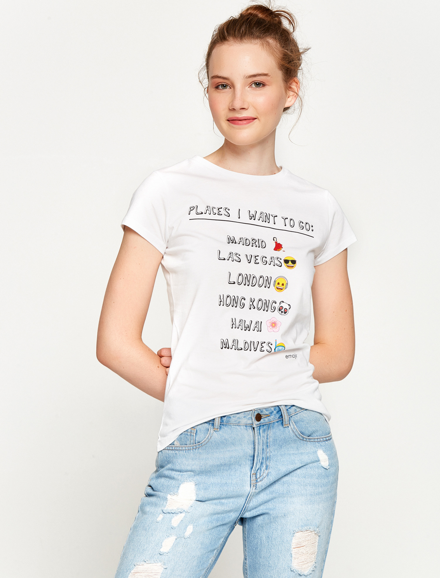 

Футболка Koton 7YAL11149JK-000 M White