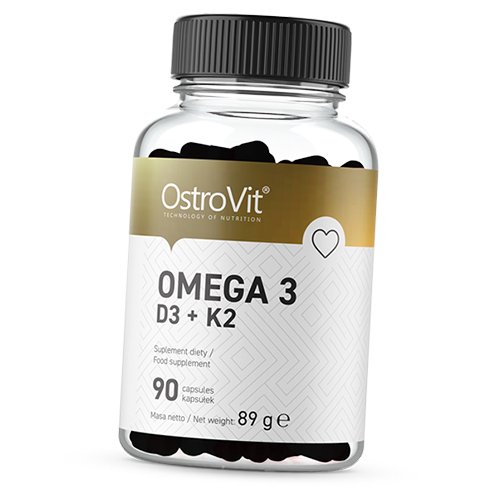 

Омега 3 Витамины Д3 К2, Omega 3 D3+K2, Ostrovit 90капс (67250006)