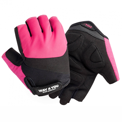 

Спортивные фитнес перчатки для зала w-1752 Way4you S Розово-черный (07421016)