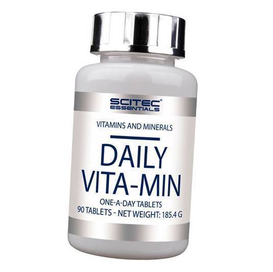 

Мультивитаминный комплекс, Daily Vita-Min, Scitec Essentials 90таб (36170009)