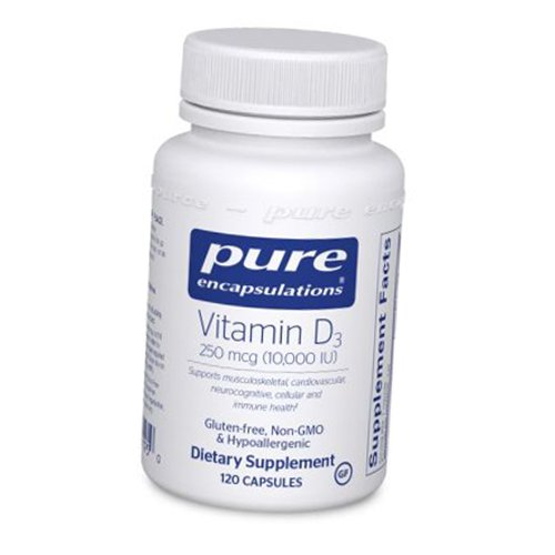 

Витамин Д3, Vitamin D3 10000, Pure Encapsulations 120капс (36361110)