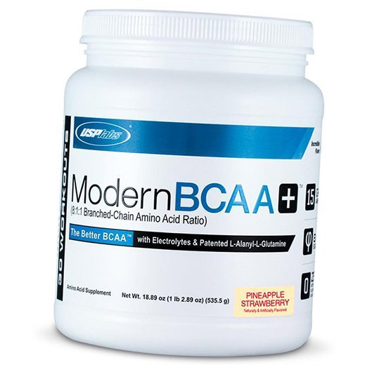 

Аминокислоты, Modern BCAA Plus Powder, USP Labs 535г Ананас-клубника (28133001)