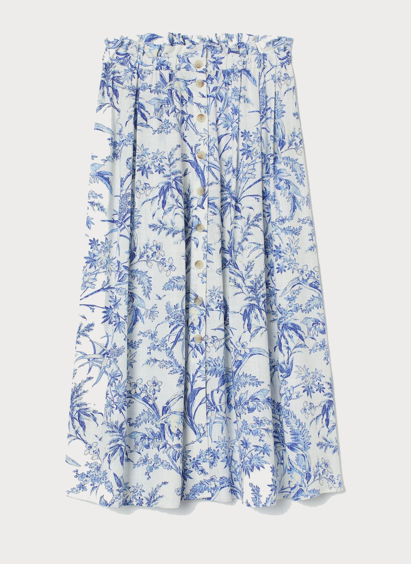

Юбка H&M 1912-8616002 S Белая с синим