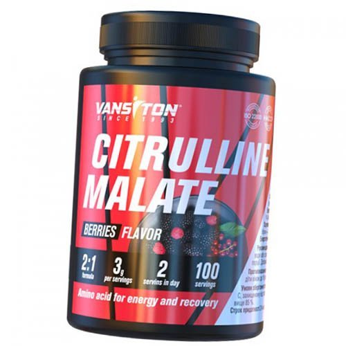 

Цитруллин Малат, Citrulline Malate Powder, Ванситон 300г Лесные ягоды (27173015)