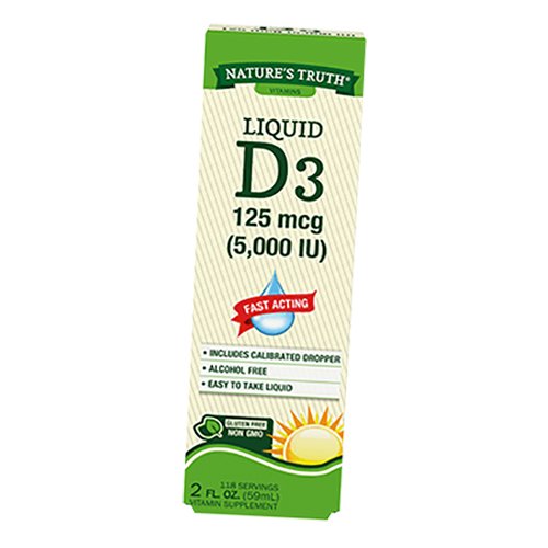 

Nature's Truth Liquid Vitamin D3 125 59мл (36509028)