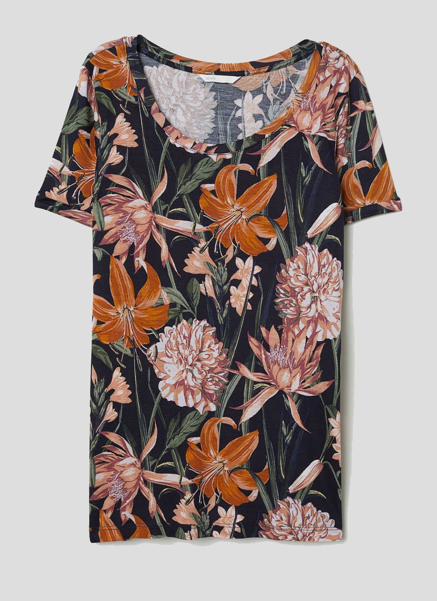 

Футболка H&M 060695255 L Черная с оранжевым
