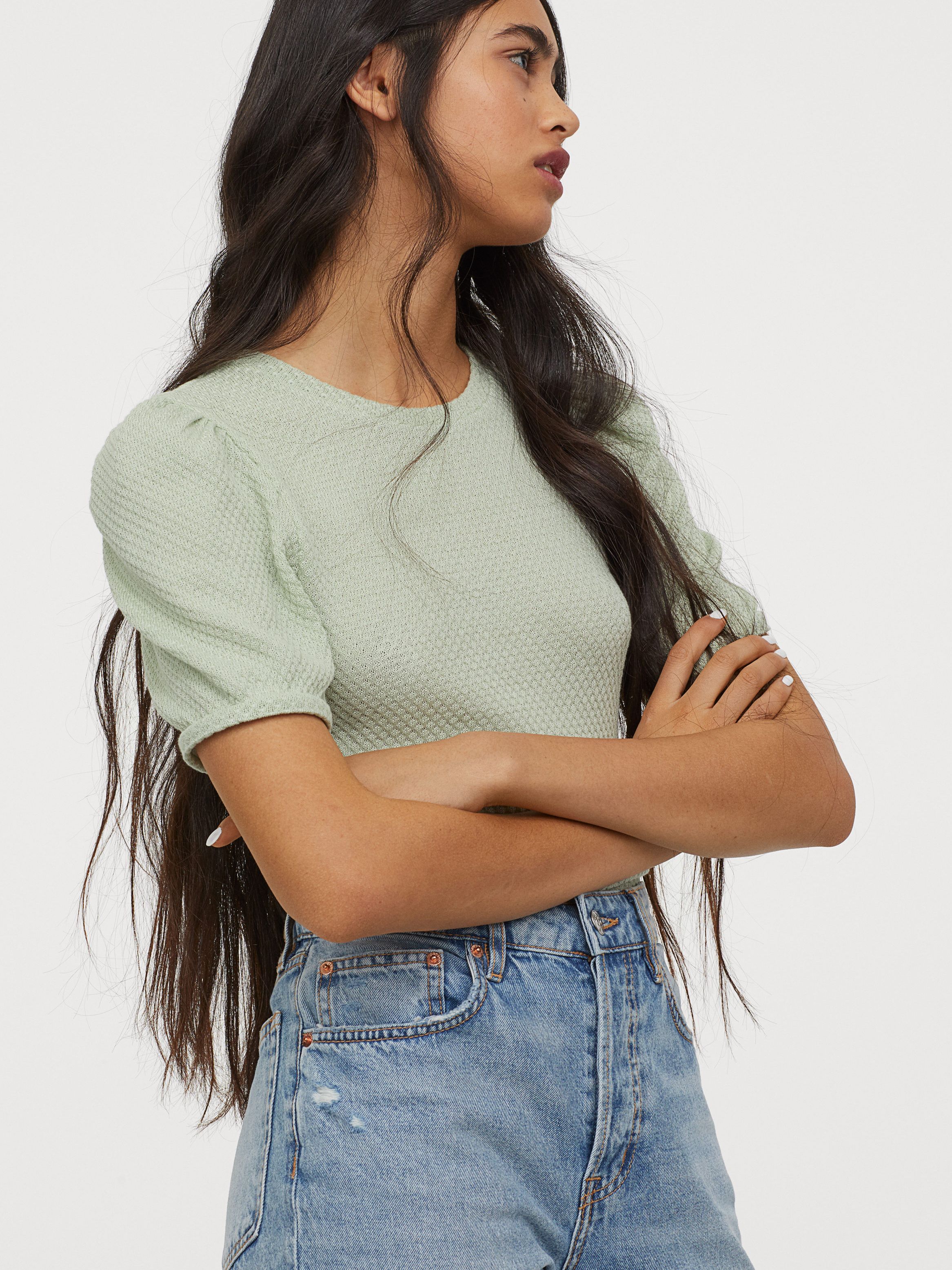 

Топ H&M 060870957 М Мятный