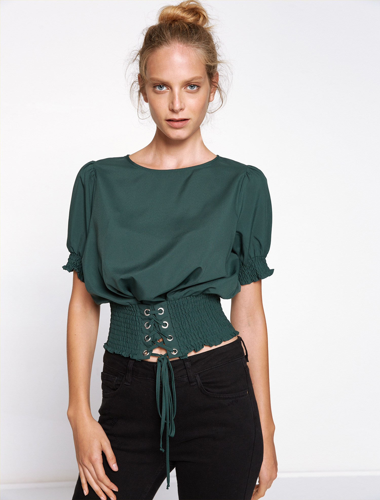 

Блузка Koton 8KAK63012EW-989 38 Dark Green