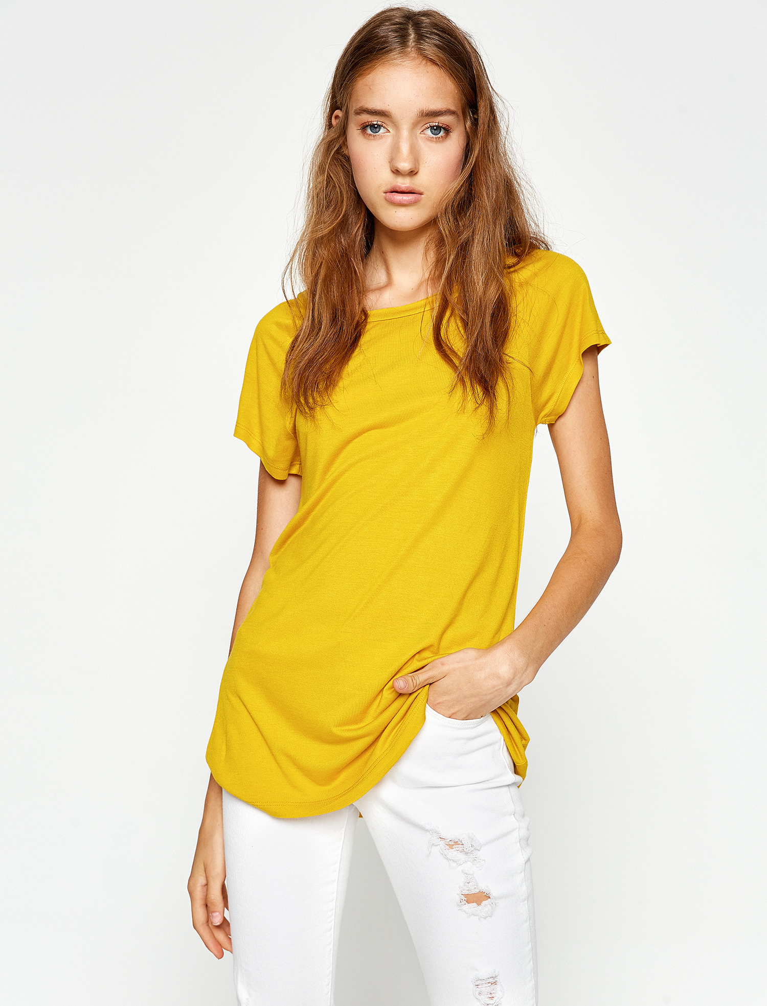 

Футболка Koton 8KAK13282OK-175 M Mustard